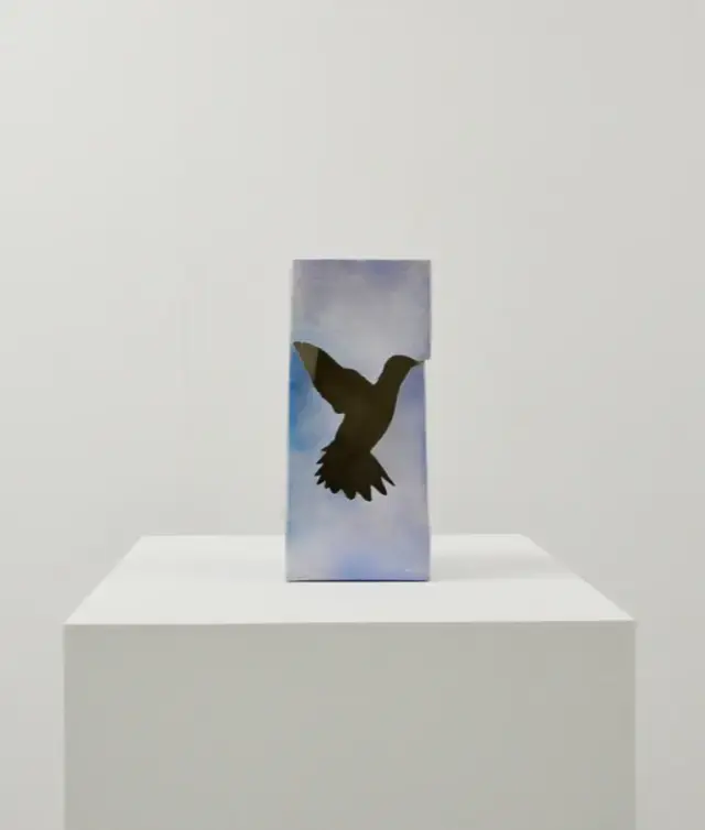 hammingbird, 2015, lacquer on canvas