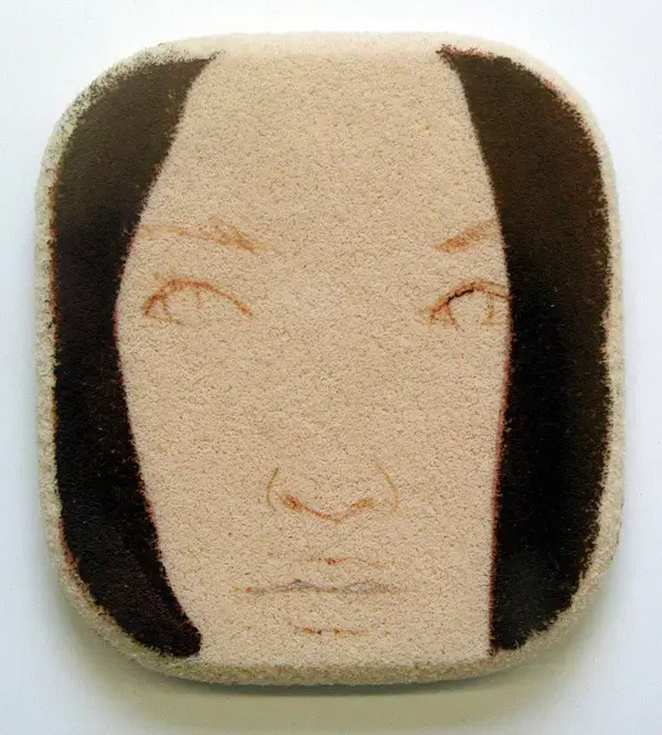 "puff series" 2002, acrylic on puff