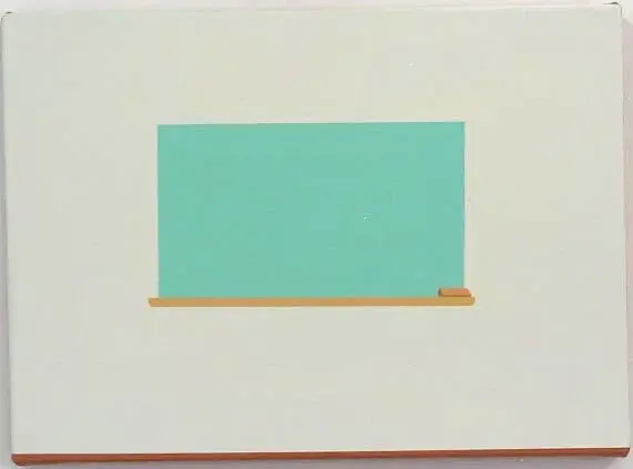 "black board" 2005, acrylic on canvas, 32×41cm